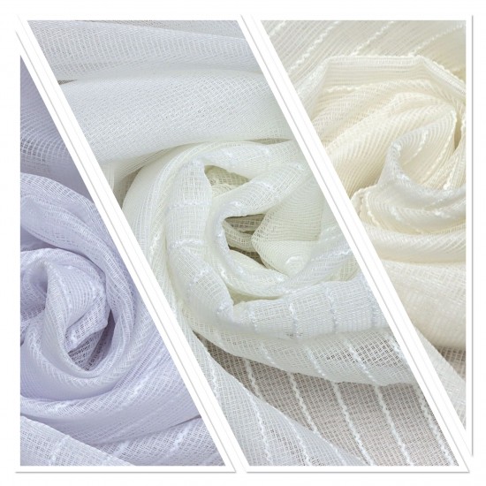 Dekor Color Chart Wholesale Linen Tulle Curtain Fabrics Living Room and Bedroom Curtains 3 Models 100% Polyester